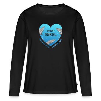 bester Enkel - Frauen Premium Bio Langarmshirt - Schwarz - Vorne - Julia (174cm)