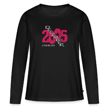 Décembre 2005 - T-shirt manches longues Premium bio Femme - noir - Devant - Julia (174cm)