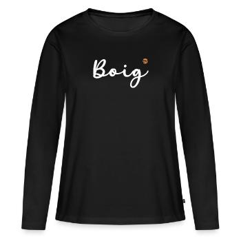Catalan - Boig 2 – par OBV - T-shirt manches longues Premium bio Femme - noir - Devant - Julia (174cm)
