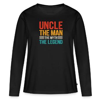 Meilleur oncle Bad Influence Cadeau de famille - T-shirt manches longues Premium bio Femme - noir - Devant - Julia (174cm)