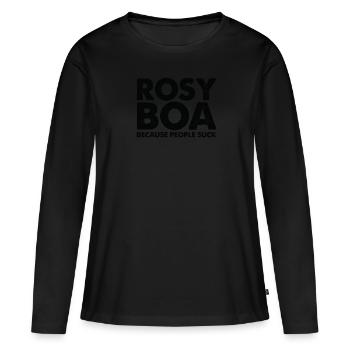 Les gens sucent Rosy Boa Snake - T-shirt manches longues Premium bio Femme - noir - Devant - Julia (174cm)