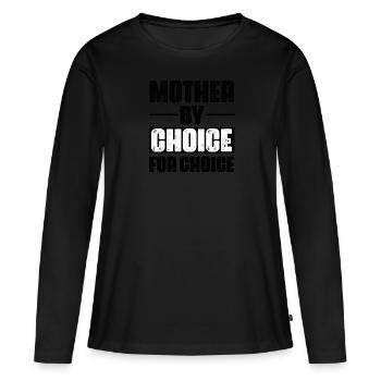 Mère pour le choix par choix - T-shirt manches longues Premium bio Femme - noir - Devant - Julia (174cm)