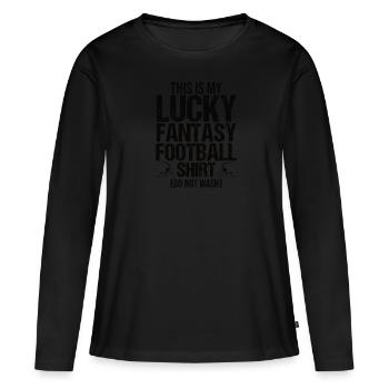 Fantasy Football Father Legend Husband Fantasy - Women's Premium Organic Long Sleeve Shirt - black - Front - Julia (174cm)