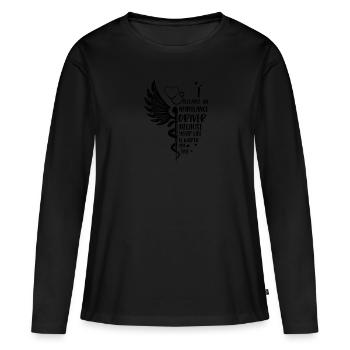 Life is worth it - ambulance driver - Women's Premium Organic Long Sleeve Shirt - black - Front - Julia (174cm)