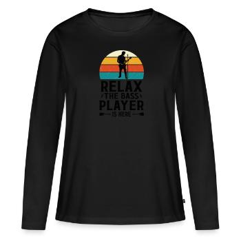 Guitariste Guitariste Guitariste Guitariste Musiciens Musique - T-shirt manches longues Premium bio Femme - noir - Devant - Julia (174cm)