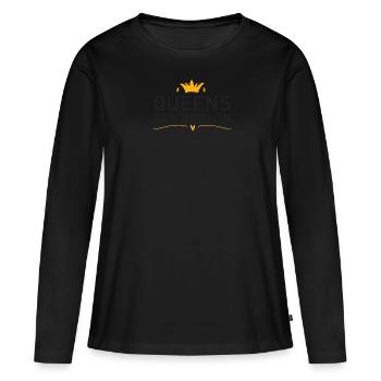 October 1992 - 30th birthday gift. Queen. - Women's Premium Organic Long Sleeve Shirt - black - Front - Julia (174cm)