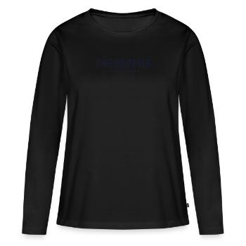 USA Stadt Koordinaten - Memphis - Frauen Premium Bio Langarmshirt - Schwarz - Vorne - Julia (174cm)