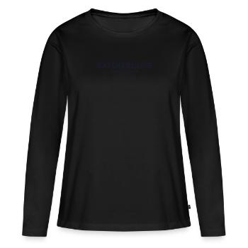 USA Stadt Koordinaten - Baton Rouge - Frauen Premium Bio Langarmshirt - Schwarz - Vorne - Julia (174cm)