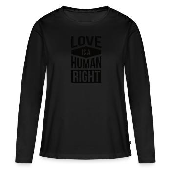Droits de l’homme Politique Manifestation sur la liberté - T-shirt manches longues Premium bio Femme - noir - Devant - Julia (174cm)