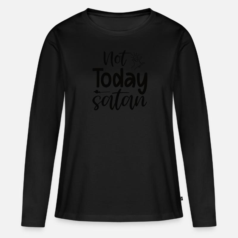 Sarcastic saying - Women's Premium Organic Long Sleeve Shirt - black