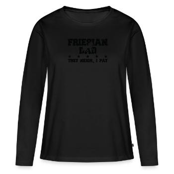 Pferdedad - Frison - T-shirt manches longues Premium bio Femme - noir - Devant - Julia (174cm)