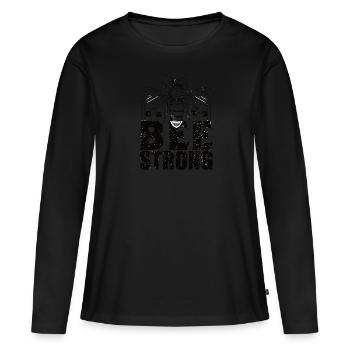 Guêpe abeille - T-shirt manches longues Premium bio Femme - noir - Devant - Julia (174cm)