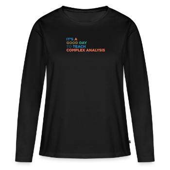 Enseigner l’analyse complexe aux enseignants - T-shirt manches longues Premium bio Femme - noir - Devant - Julia (174cm)