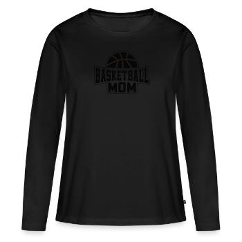 Basketball Mama BBall Dribble Sport Maman - T-shirt manches longues Premium bio Femme - noir - Devant - Julia (174cm)