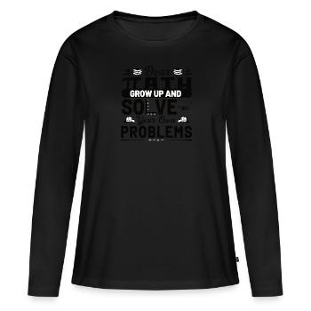 Mathelehrer Mathematische Formel Geometrie Lehrer - Frauen Premium Bio Langarmshirt - Schwarz - Vorne - Julia (174cm)