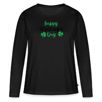 Festa di San Patrizio - Maglia a maniche lunghe ecologica premium da donna - nero - Fronte - Julia (174cm)