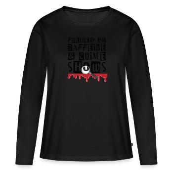 True Crime Crime Series Crime Coffee - T-shirt manches longues Premium bio Femme - noir - Devant - Julia (174cm)