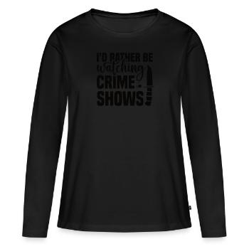 True Crime Crime Series Crime Detective - T-shirt manches longues Premium bio Femme - noir - Devant - Julia (174cm)