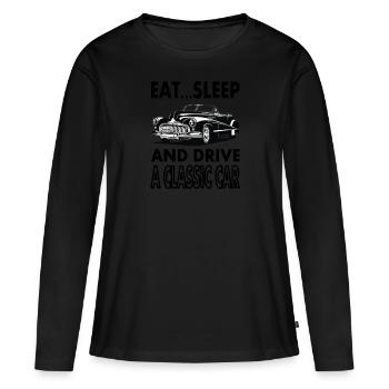 classic car classic car cool car turbo gift - Women's Premium Organic Long Sleeve Shirt - black - Front - Julia (174cm)