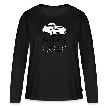 Convertible Driving Convertible Driving Motorist Gift - T-shirt manches longues Premium bio Femme - noir - Devant - Julia (174cm)