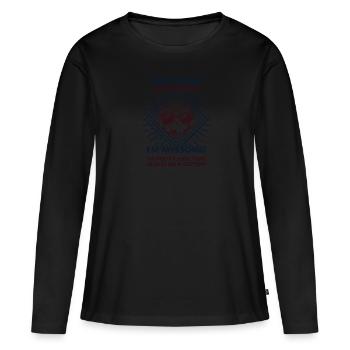 Les cotons sont géniaux - Maman Papa - T-shirt manches longues Premium bio Femme - noir - Devant - Julia (174cm)