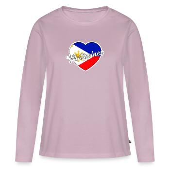 Philippinen - Frauen Premium Bio Langarmshirt - Altrosa - Vorne - Julia (174cm)