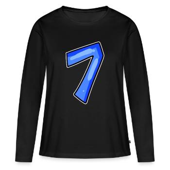 Numéro 7 Numéro - T-shirt manches longues Premium bio Femme - noir - Devant - Julia (174cm)