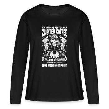 Funny Sayings Fun Outfits Irony Sarcasm - Women's Premium Organic Long Sleeve Shirt - black - Front - Julia (174cm)