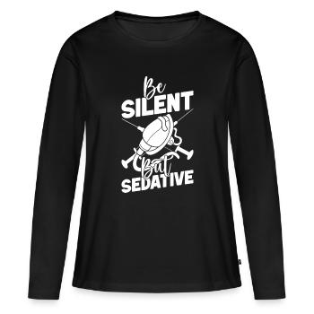 Anesthesiologist Be Silent Specialist - Women's Premium Organic Long Sleeve Shirt - black - Front - Julia (174cm)