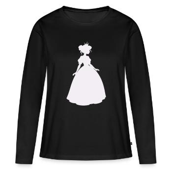 Princess silhouette in ball gown - Women's Premium Organic Long Sleeve Shirt - black - Front - Julia (174cm)