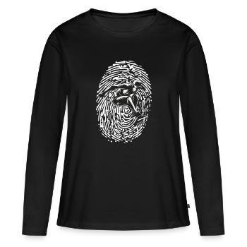 Fingerprint Skater Sk8 - Women's Premium Organic Long Sleeve Shirt - black - Front - Julia (174cm)
