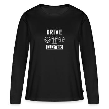 Conduisez le cadeau de prise automatique de voiture électrique électrique - T-shirt manches longues Premium bio Femme - noir - Devant - Julia (174cm)
