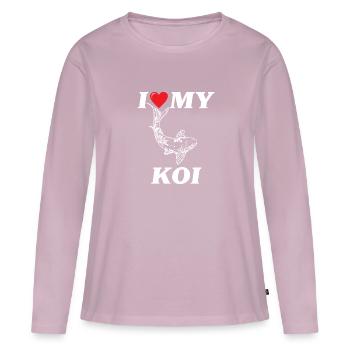 I love my Koi carp - Women's Premium Organic Long Sleeve Shirt - dusky pink - Front - Julia (174cm)