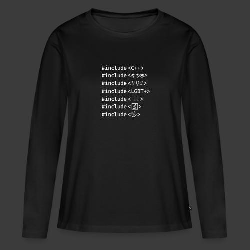 White Include List - Women's Premium Organic Long Sleeve Shirt