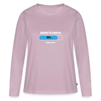 kayaker in progress - Women's Premium Organic Long Sleeve Shirt - dusky pink - Front - Julia (174cm)