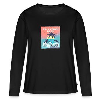 I'd Rather Be in Mallorca - Women's Premium Organic Long Sleeve Shirt - black - Front - Julia (174cm)