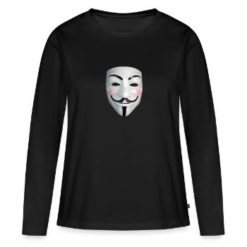 Anonyme - T-shirt manches longues Premium bio Femme - noir - Devant - Julia (174cm)