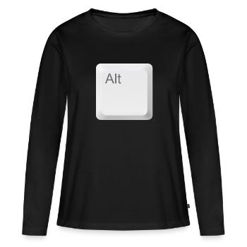11 o keyboard alt key - Women's Premium Organic Long Sleeve Shirt - black - Front - Julia (174cm)