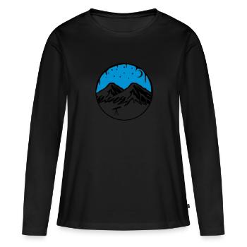Ciel étoilé - T-shirt manches longues Premium bio Femme - noir - Devant - Julia (174cm)