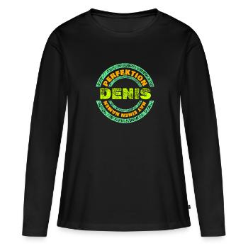 Denis as Denis - Women's Premium Organic Long Sleeve Shirt - black - Front - Julia (174cm)