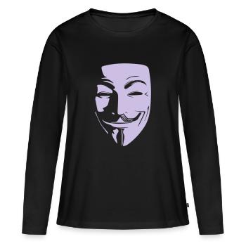 guy fawkes - Frauen Premium Bio Langarmshirt - Schwarz - Vorne - Julia (174cm)