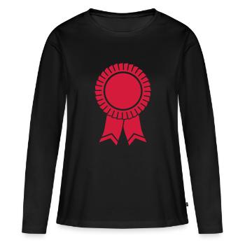 Aller à cheval - T-shirt manches longues Premium bio Femme - noir - Devant - Julia (174cm)