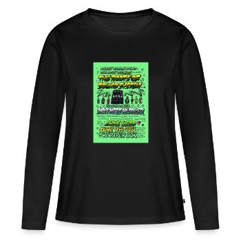 Soundsystem Love - T-shirt manches longues Premium bio Femme - noir - Devant - Julia (174cm)