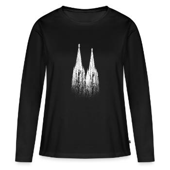 Kölner Dom Köln Skyline - T-shirt manches longues Premium bio Femme - noir - Devant - Julia (174cm)