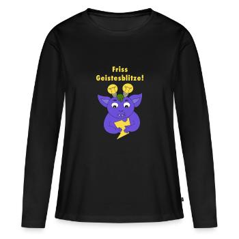 Ideenmonster - Frauen Premium Bio Langarmshirt - Schwarz - Vorne - Julia (174cm)