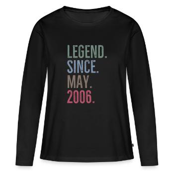 Legend Since May 2006 - Women's Premium Organic Long Sleeve Shirt - black - Front - Julia (174cm)