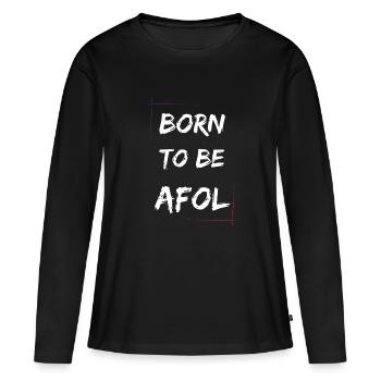 Source - T-shirt manches longues Premium bio Femme - noir - Devant - Julia (174cm)