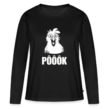 Chicken surprise - Women's Premium Organic Long Sleeve Shirt - black - Front - Julia (174cm)