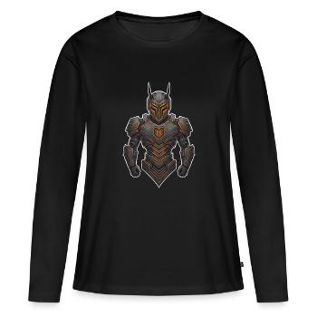 Tech Warrior Character - Women's Premium Organic Long Sleeve Shirt - black - Front - Julia (174cm)