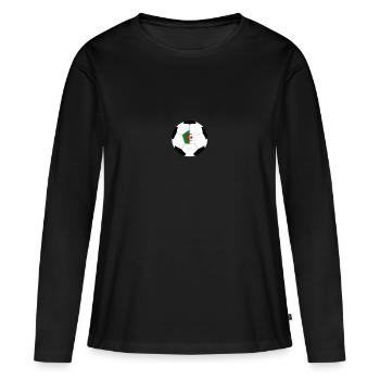 Algérie Équipe nationale de football Nation Team - T-shirt manches longues Premium bio Femme - noir - Devant - Julia (174cm)